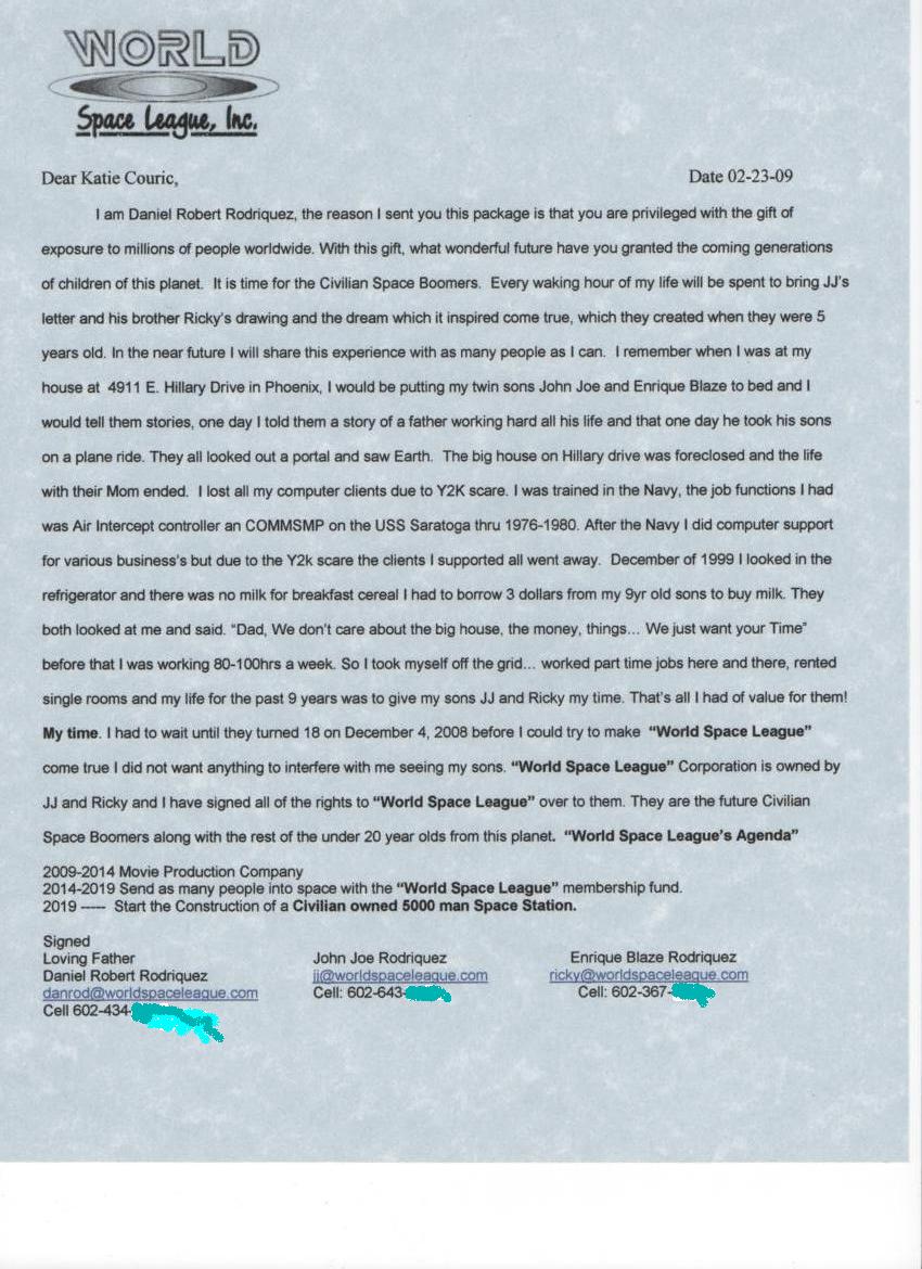 Letter to Katie Couric